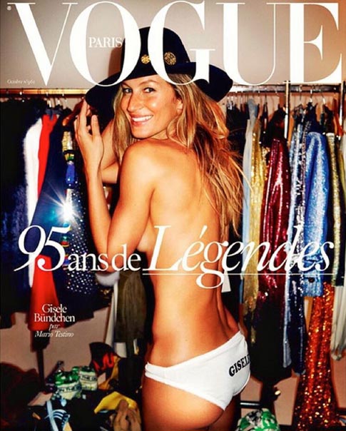 Gisele Bündchen arrasa na capa da Vogue Francesa