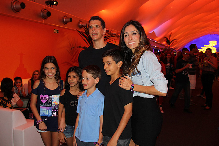 Márcio Garcia, Andréa Santa Rosa e os filhos