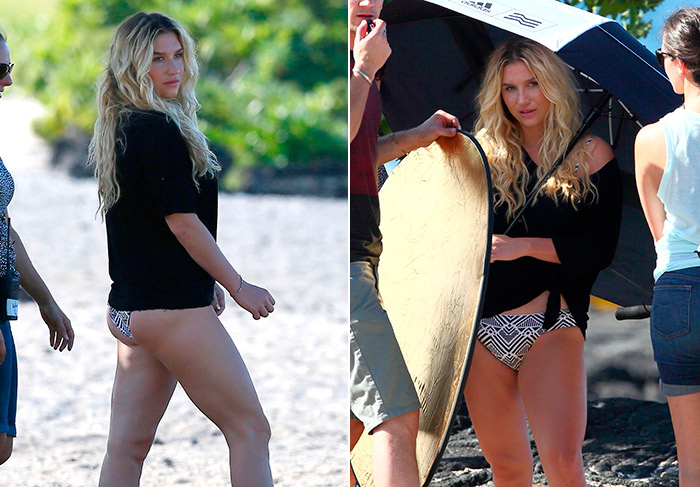 Kesha reaparece em bastidores de ensaio fotográfico