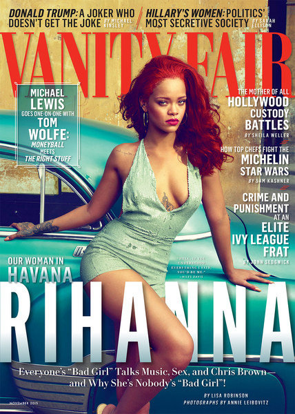 Capa da Vanity Fair, Rihanna fala sobre Chris Brown