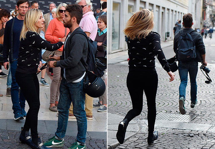 Ellie Goulding discute e persegue paparazzo na Itália