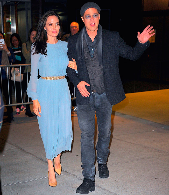Angelina Jolie e Brad Pitt esbanjam simpatia em Nova York