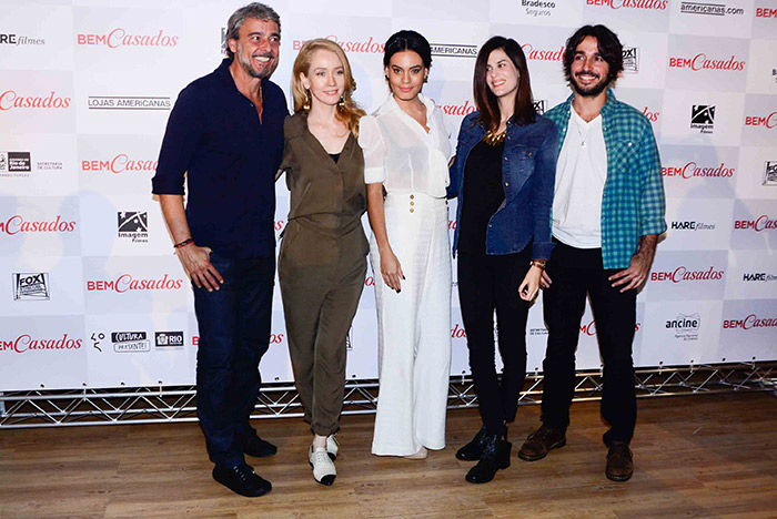 Alexandre Borges se reúne com elenco do filme Bem Casados