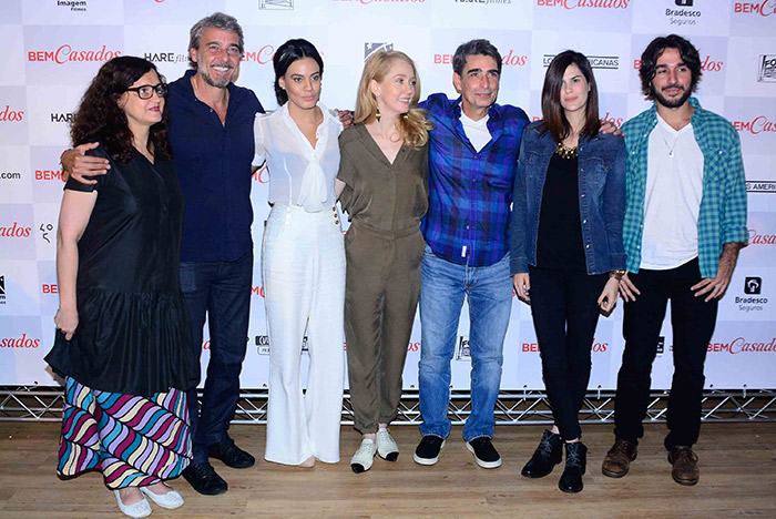 Alexandre Borges se reúne com elenco do filme Bem Casados