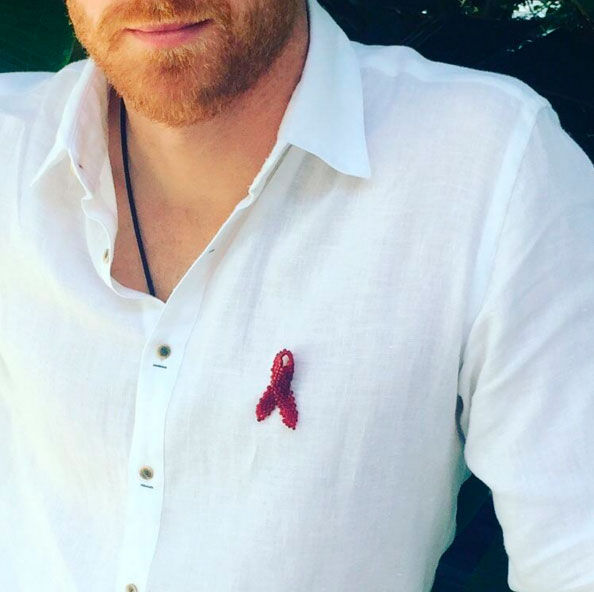 Príncipe Harry mostra apoio à luta contra a AIDS