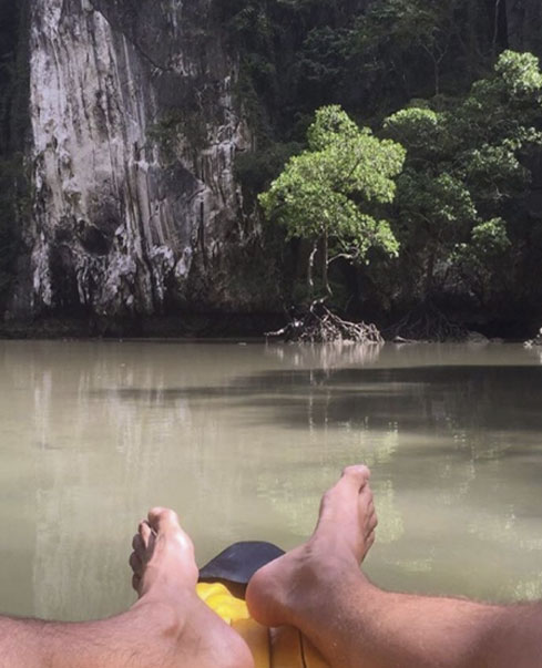 Reynaldo Gianecchini curte ilha paradisíaca na Tailândia