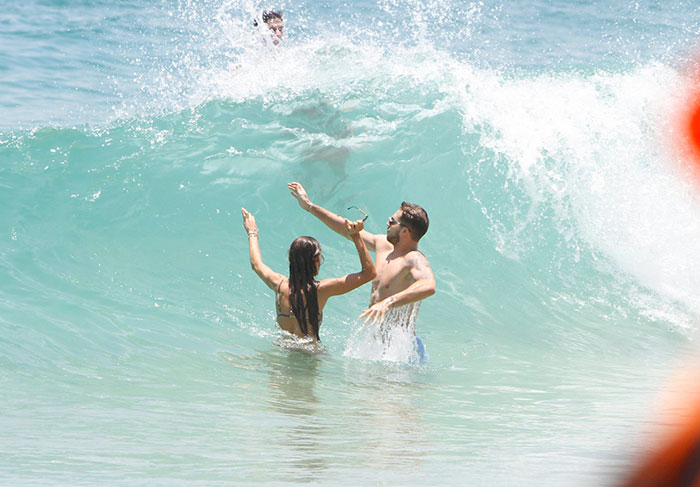 A top brasileira e o craque alemão na praia de Ipanema