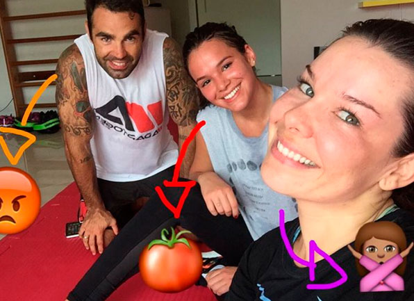 Bruna Marquezine e Fê Souza apostam no bom humor para treino