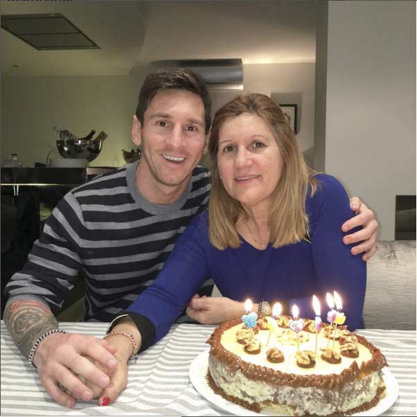 Leonel Messi festeja aniversário da mãe