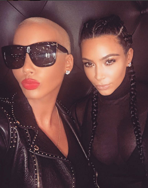  Após expor Kanye West, Amber Rose posa com Kim Kardashian