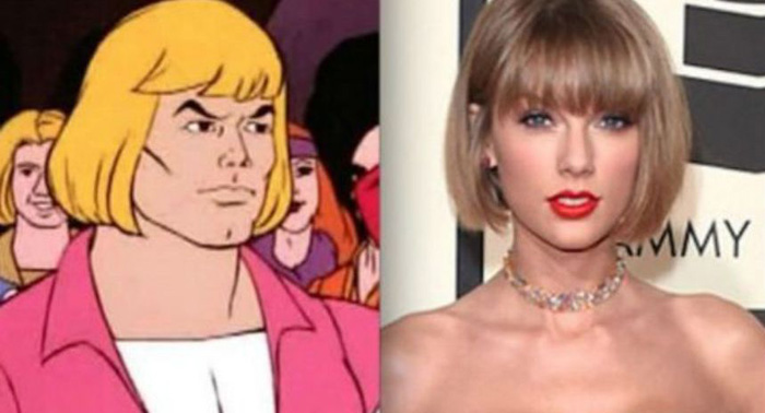 Taylor Swift também não escapou da comparação com He-Man