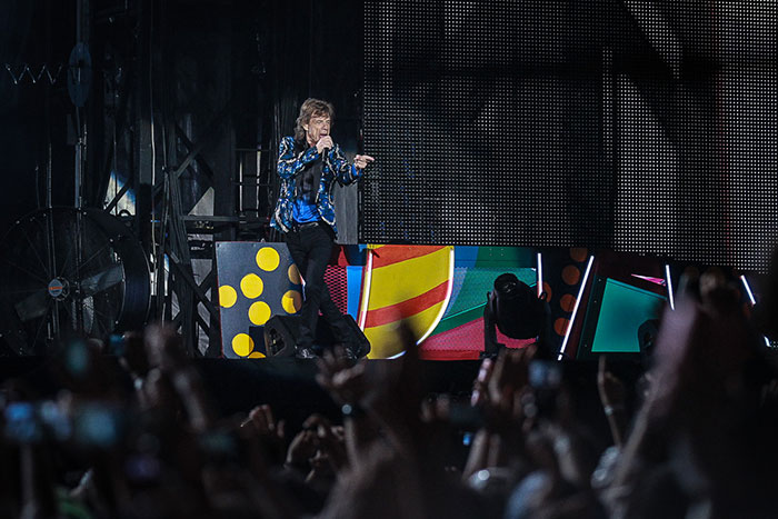 Mick Jagger interagiu bastante com o público presente