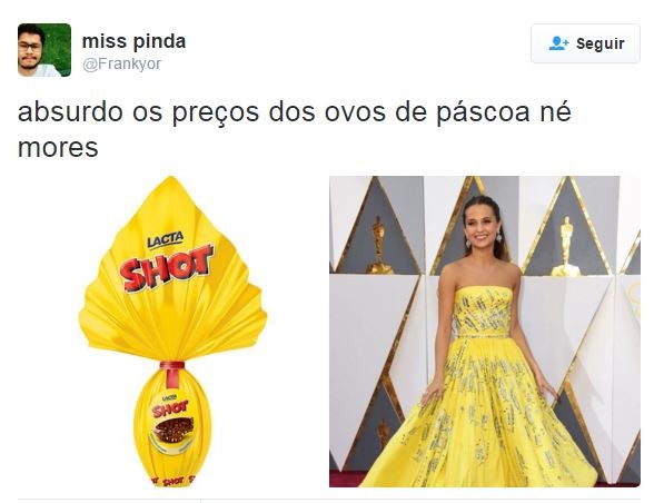 Alicia Vikander ganhou o Oscar de Melhor Atriz Coadjuvante, mas também ganhou um meme e foi comparada a um ovo de Páscoa