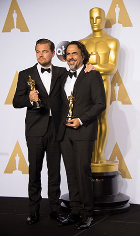 Leonardo DiCaprio e o diretor Alejandro G. Iñárritu