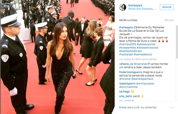 Thaila Ayala no tapete vermelho do Festival de Cannes