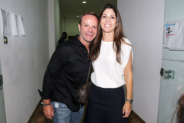 Rubinho Barrichello e a esposa Silvana Giaffone