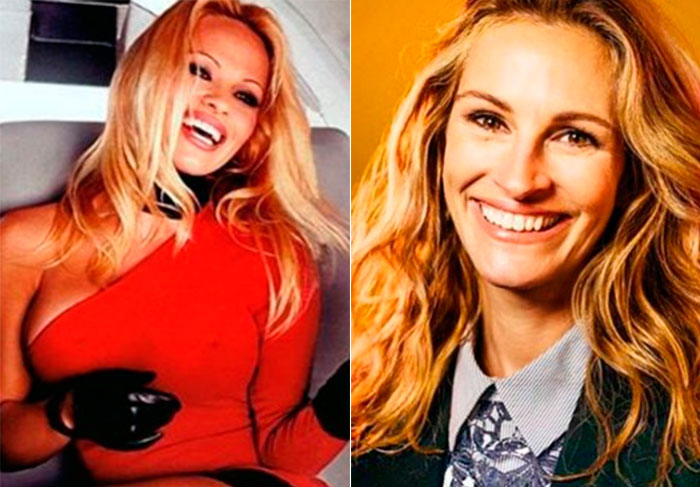 Pamela Anderson e Julia Roberts: 48 anos