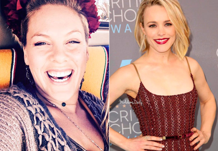 Pink e Rachel McAdams: 37 anos