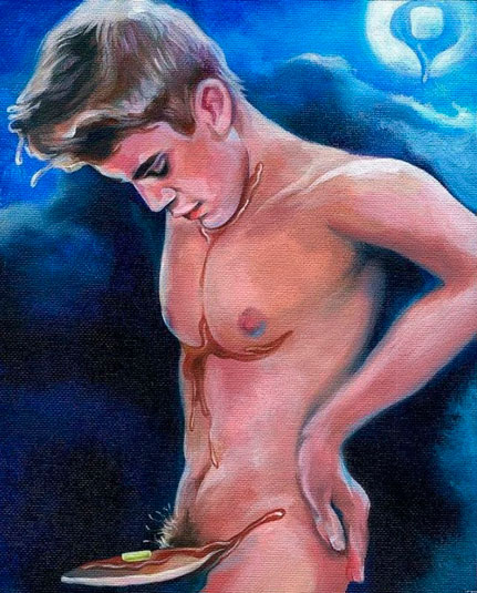 Rapper compra quadro erótico com Justin Bieber pelado