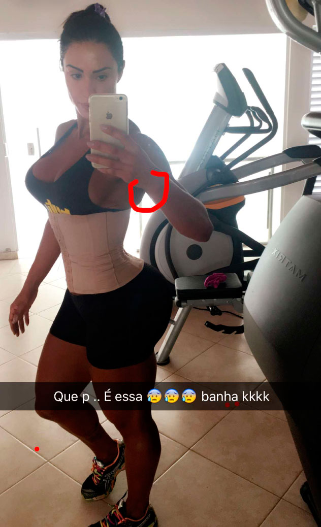 Gracyanne Barbosa mostra 'banha' e reclama. Veja!