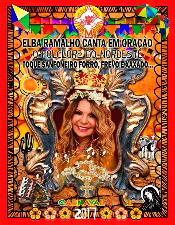 Elba Ramalho será enredo da Tom Maior no Carnaval de 2017