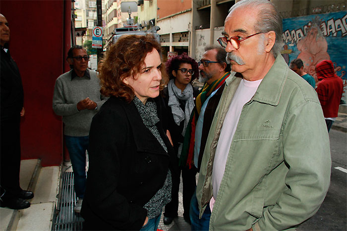 A atriz Sandra Corveloni e o ator Genézio de Barros