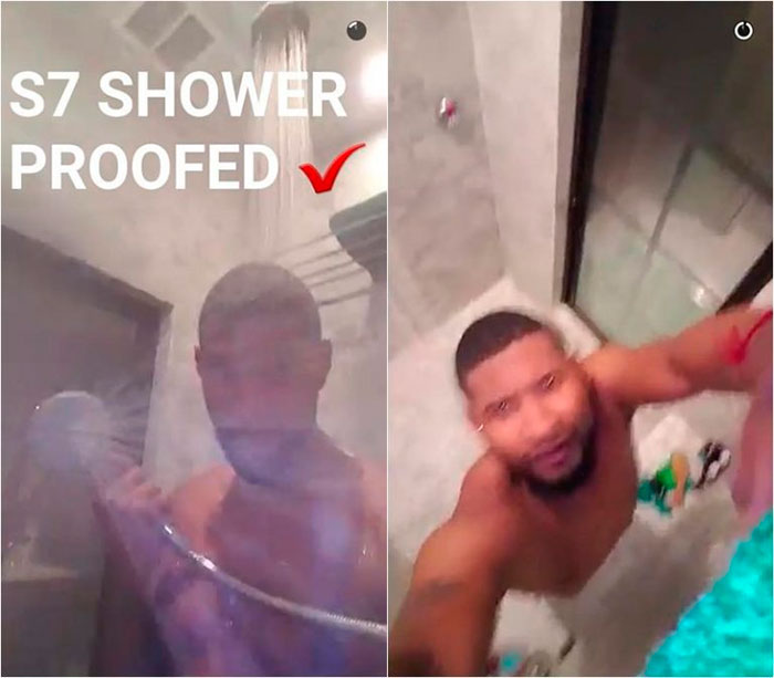 Usher abre a intimidade e publica fotos peladão no Snapchat 