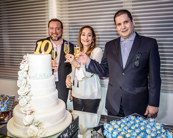 Franz Vacek, Sonia Abrão e Elias Abrão