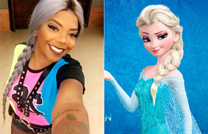 Ludmilla posta foto e é comparada com Elsa, de Frozen