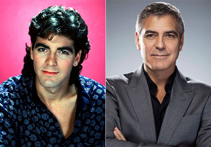 George Clooney hoje tem 55 anos. Lindo, charmoso, elegante até usando uma simples camiseta. E esse charme ele traz com ele desde muito novo, quando começou a despontar nas telas do cinema