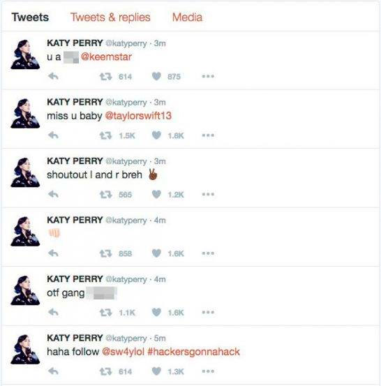 Katy Perry tem conteúdo vazado por hacker após invasão