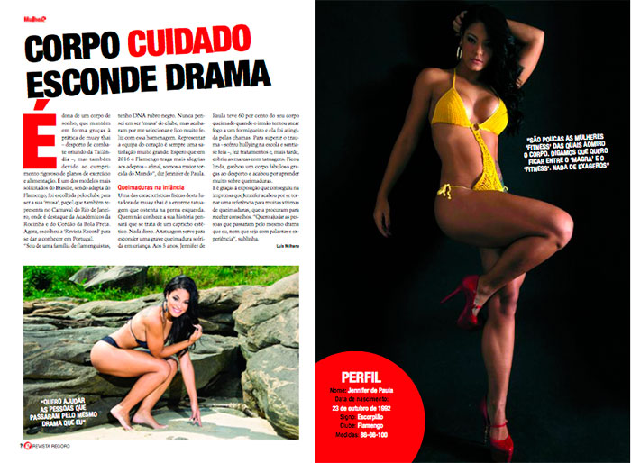 Jennifer de Paula é destaque em revista de Portugal