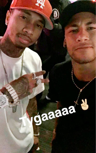 Neymar curte noitada com rapper nos Estados Unidos