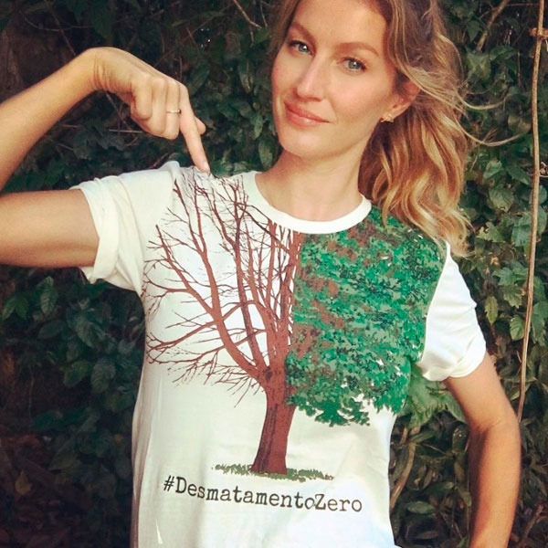  Gisele Bündchen levanta a bandeira do Desmatamento Zero 