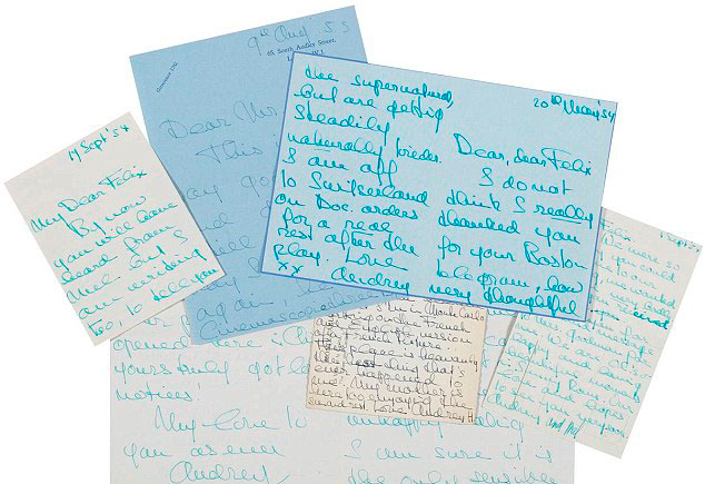 Cartas íntimas de Audrey Hepburn serão leiloadas em Londres