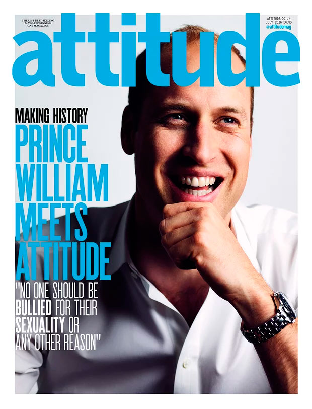 Príncipe William é capa de revista gay