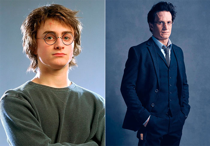 Daniel Radcliffe e Jamie Parker como Harry Potter