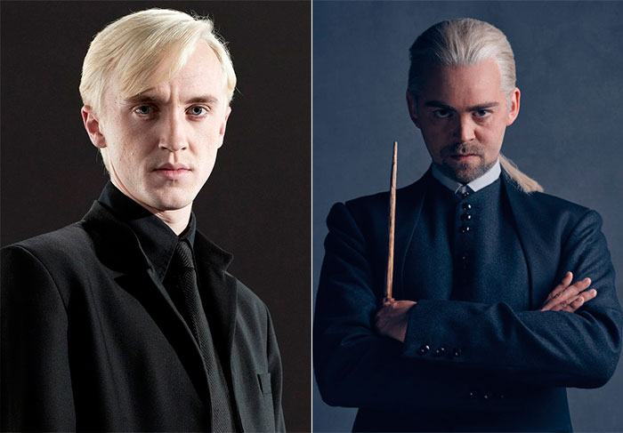 Tom Felton e Alex Price como Draco Malfoy