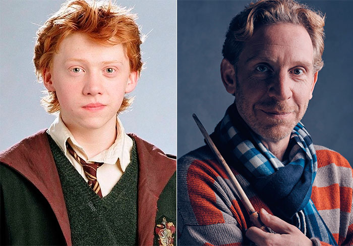 Rupert Grint e Paul Thornley como Ron Weasley