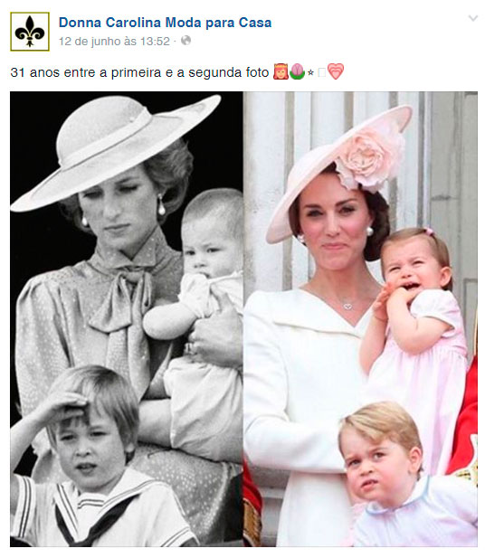 Kate Middleton e Lady Di: Foto de família impressiona na web