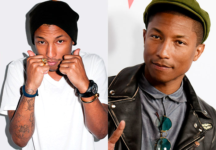 Um dos maiores exemplos do Tá no Formol, com certeza, é Pharrell Williams. O jurado do programa The Voice tem uma genética privilegiada e com uma foto de 20 anos trás e uma atual impressionam pela semelhança. Ah, na foto da direita (a mais atual), ele está com 43 anos. Acredite se quiser!