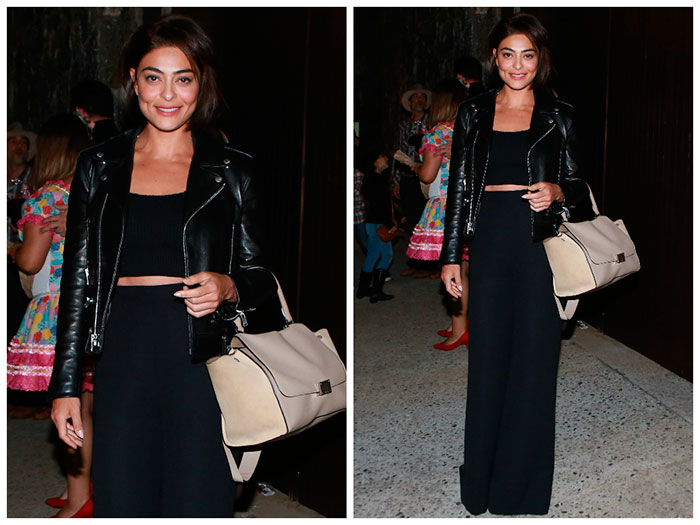 Juliana Paes aposta em look monocromático