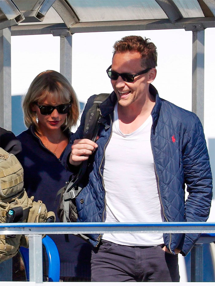 Taylor Swift e Tom Hiddleston são só sorrisos na Austrália