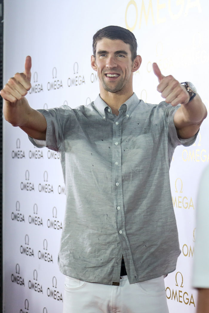 Michael Phelps e colegas curtem festa no Rio de Janeiro