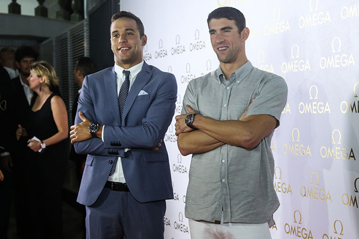 Michael Phelps e colegas curtem festa no Rio de Janeiro