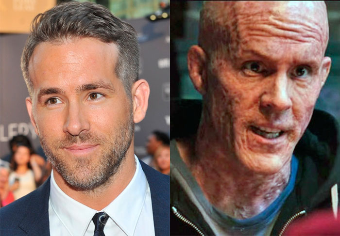 Ao interpretar Deadpool no filme homônimo, Ryan Reynolds ficou bem diferente nas cenas