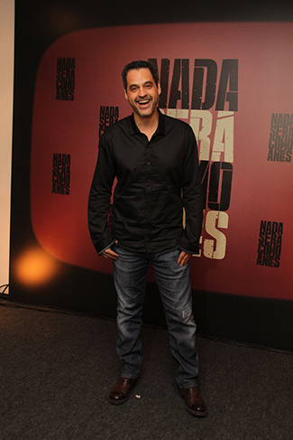 Bruno Garcia optou por um look com jeans