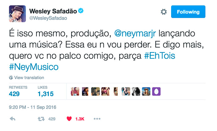 Neymar Jr. 'cantor' é ação publicitária. Entenda!