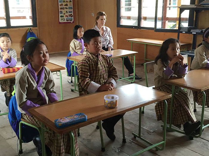 Sala de aula em Butão