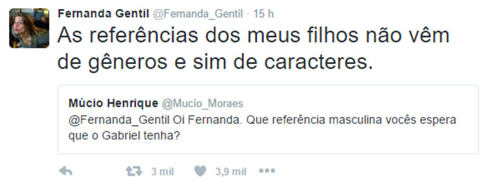 Fernanda Gentil rebate crítica de fã no Twitter